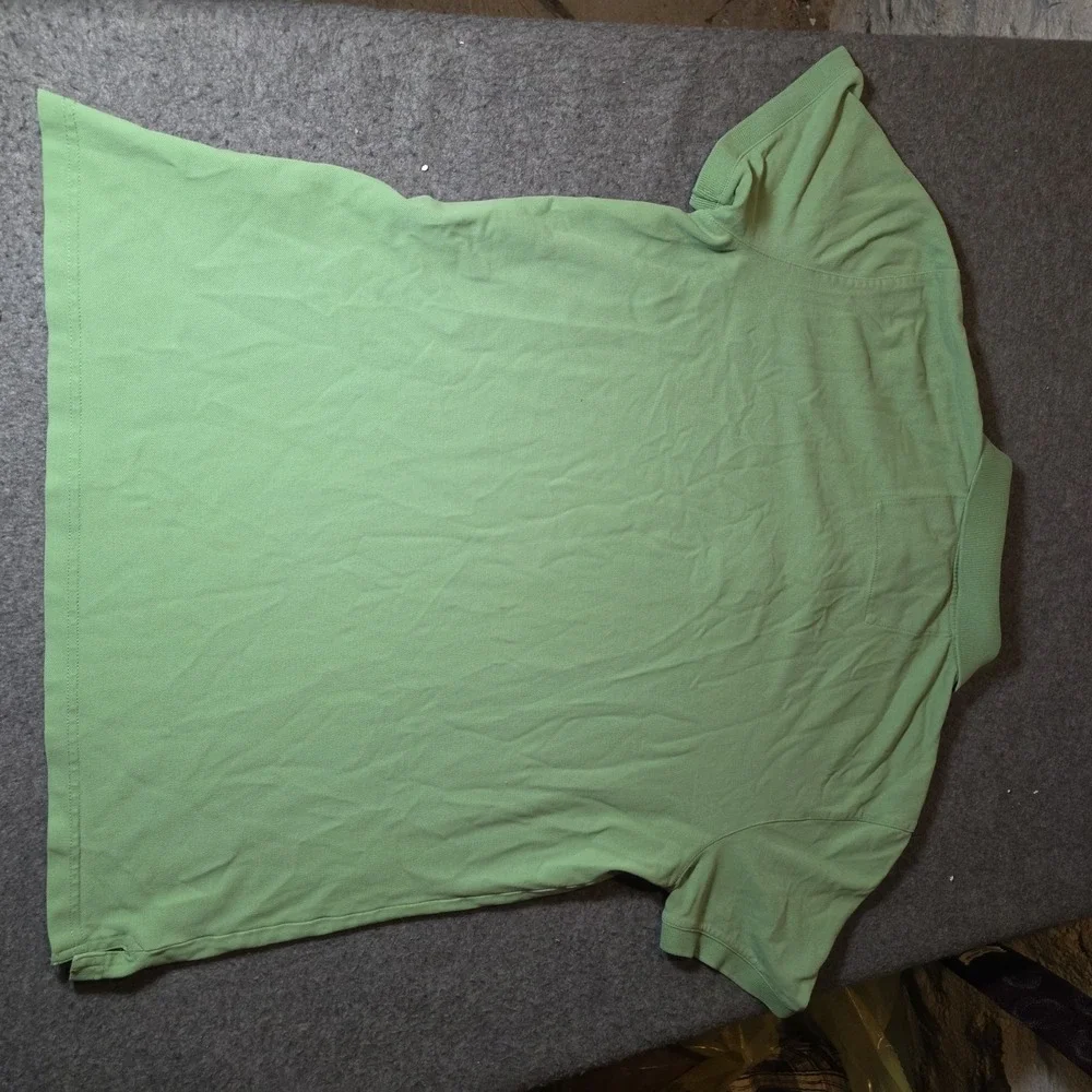 Banana Republic Fitted Pink Polo Green Short Sleeve Elephant Logo Medium 752
